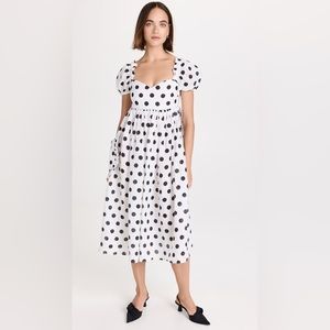 Sleeper Picnic Linen Dress in Polka Dot